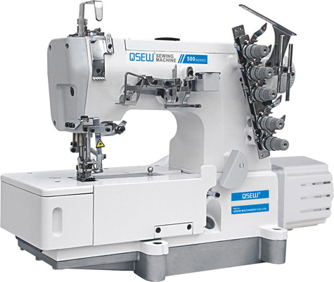 Máquina de costura industrial do bloqueio de alta velocidade de poupança de energia da movimentação direta de cama QS-500D-01 lisa